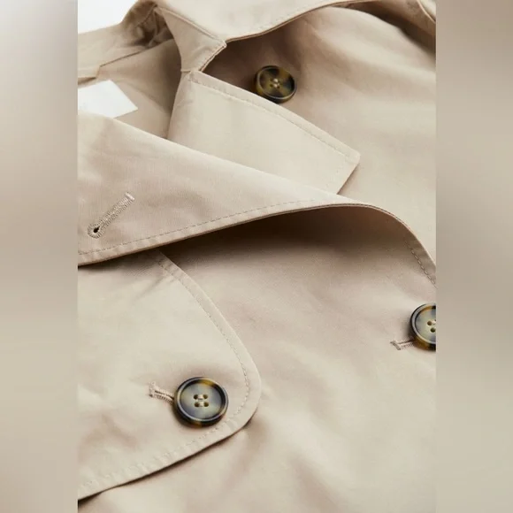 ๐NEW๐ H&M Double Breasted Trench Coat - Picture 2 of 2